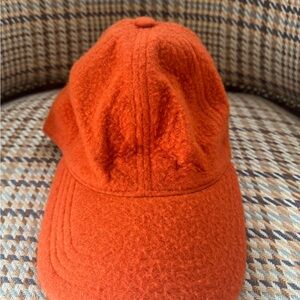Sezane Orange Wool Cap